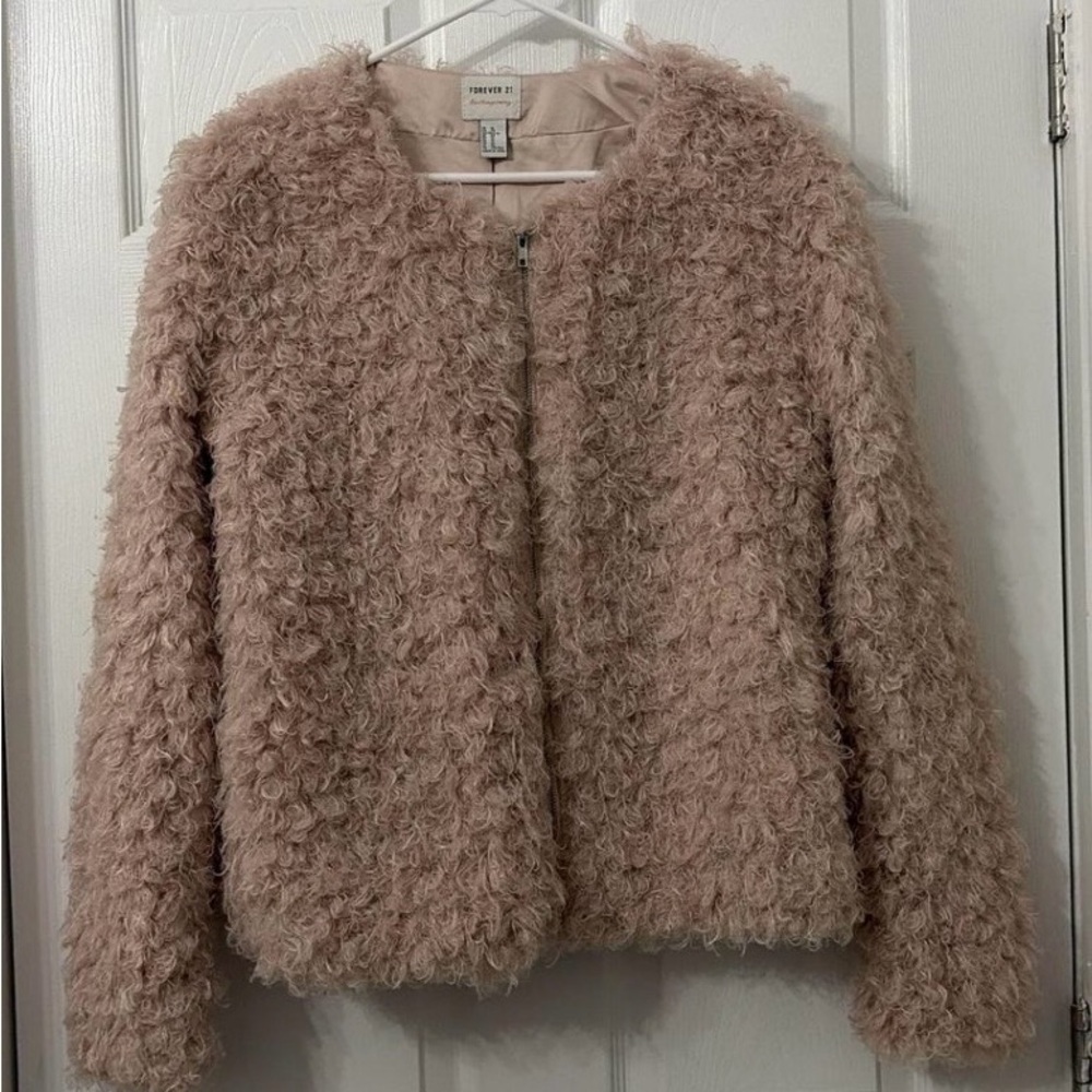Forever 21 Pink Fuzzy Jacket